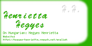 henrietta hegyes business card